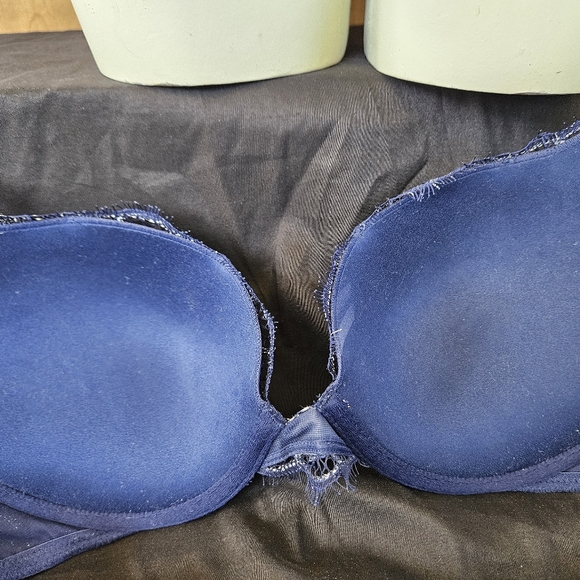 Dream Angels Silver Navy Blue Push-Up Underwire Bra - Picture 8 of 12